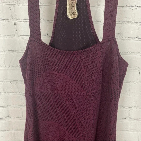 Free People Maroon Knit Mini Dress Size Small - Picture 3 of 6